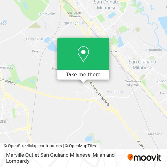 Marville Outlet San Giuliano Milanese map