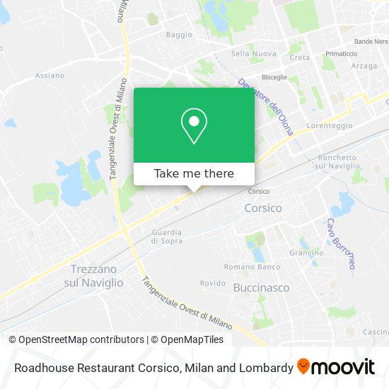 Roadhouse Restaurant Corsico map