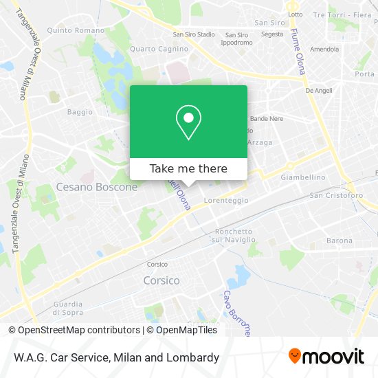 W.A.G. Car Service map