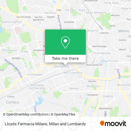 Lloyds Farmacia Milano map