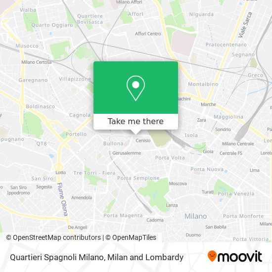Quartieri Spagnoli Milano map