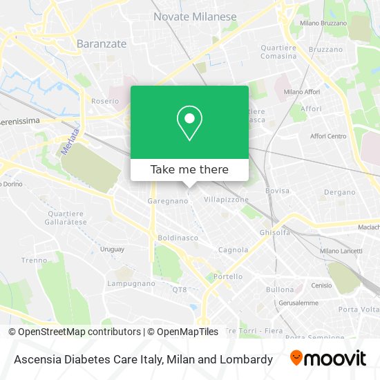 Ascensia Diabetes Care Italy map