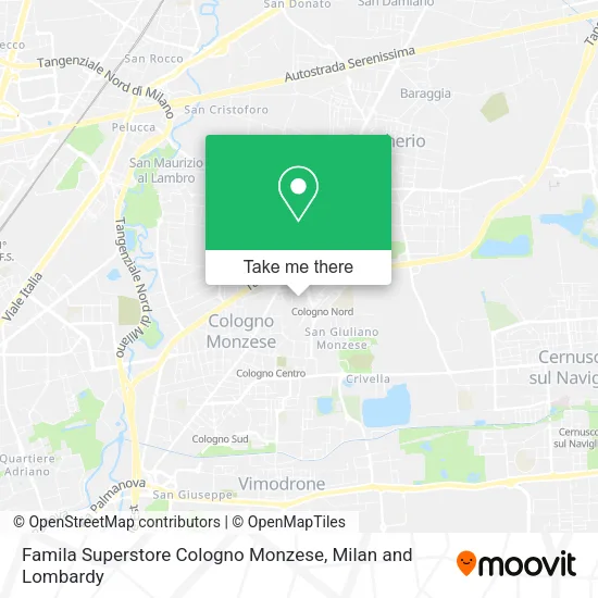 Famila Superstore Cologno Monzese map