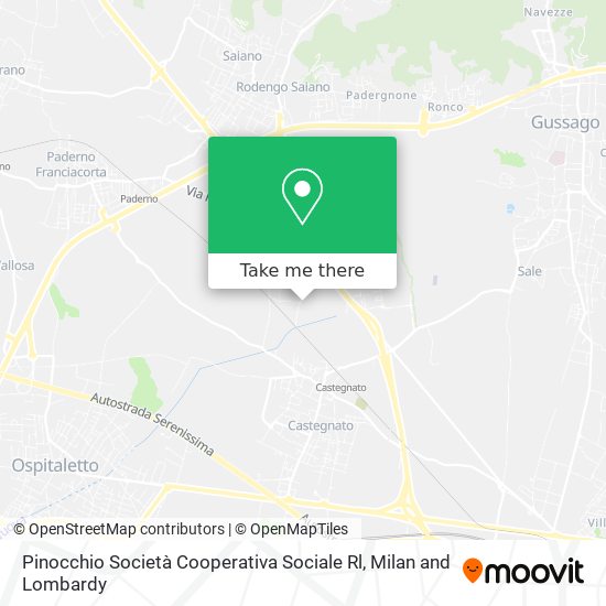 Pinocchio Società Cooperativa Sociale Rl map