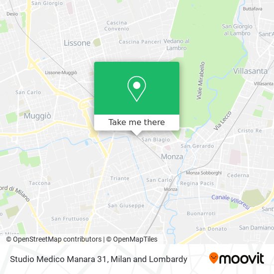 Studio Medico Manara 31 map