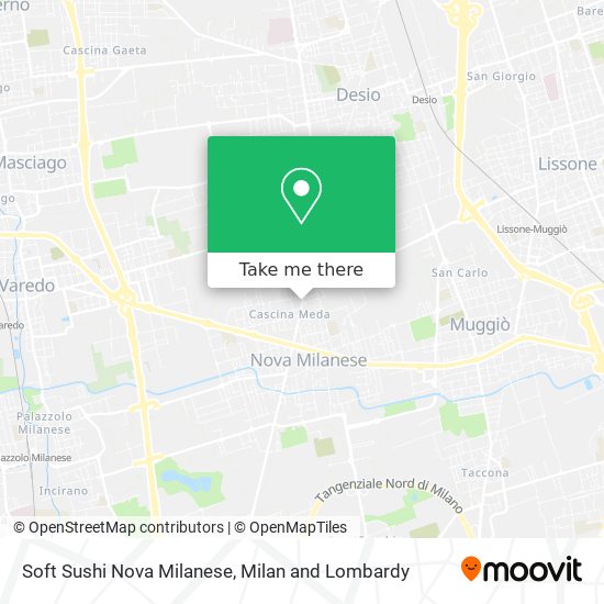 Soft Sushi Nova Milanese map