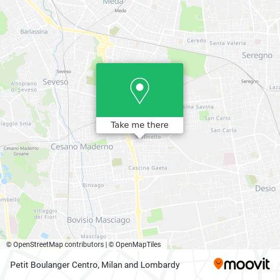 Petit Boulanger Centro map