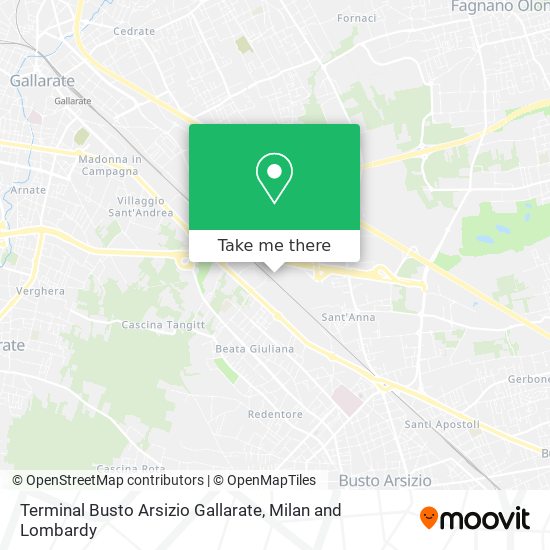 Terminal Busto Arsizio Gallarate map