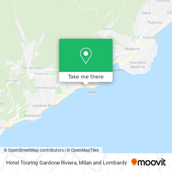 Hotel Touring Gardone Riviera map