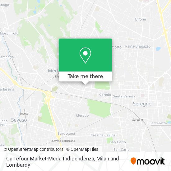 Carrefour Market-Meda Indipendenza map