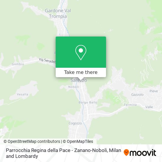 Parrocchia Regina della Pace - Zanano-Noboli map