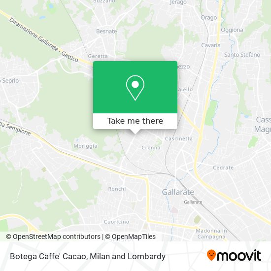 Botega Caffe' Cacao map