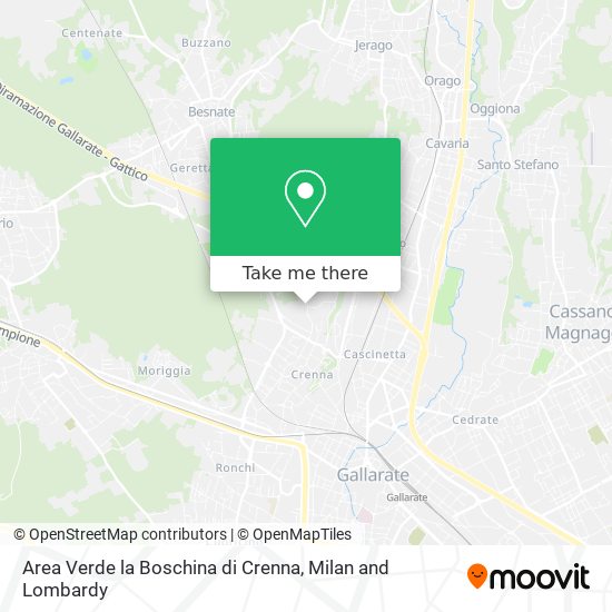 Area Verde la Boschina di Crenna map