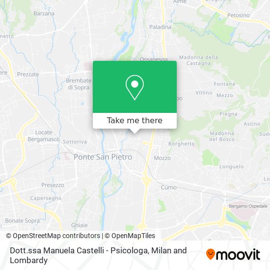 Dott.ssa Manuela Castelli - Psicologa map