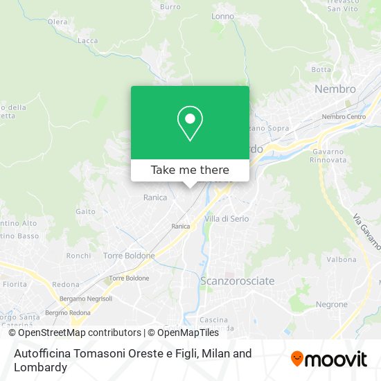 Autofficina Tomasoni Oreste e Figli map