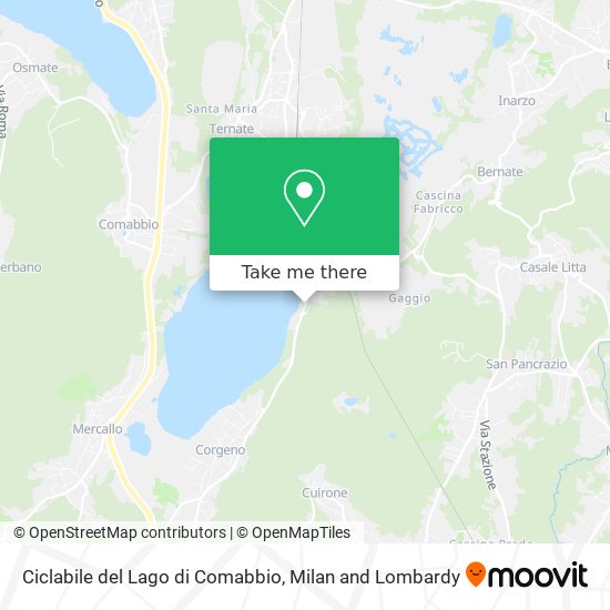 Ciclabile del Lago di Comabbio map