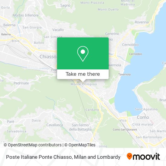 Poste Italiane Ponte Chiasso map