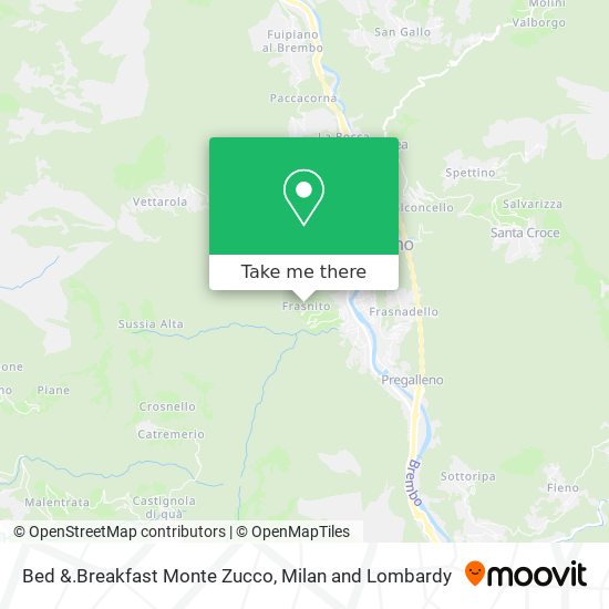Bed &.Breakfast Monte Zucco map