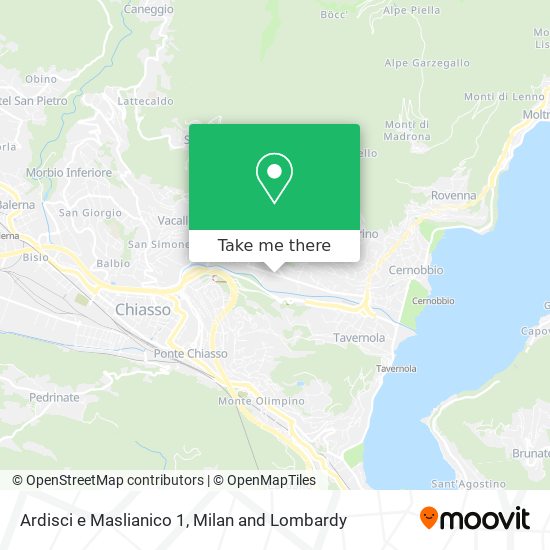 Ardisci e Maslianico 1 map