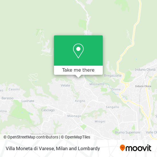 Villa Moneta di Varese map
