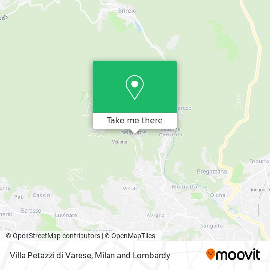 Villa Petazzi di Varese map