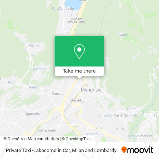 Private Taxi -Lakecomo in Car map