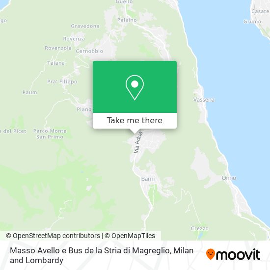 Masso Avello e Bus de la Stria di Magreglio map