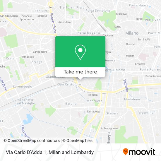 Via Carlo D'Adda 1 map