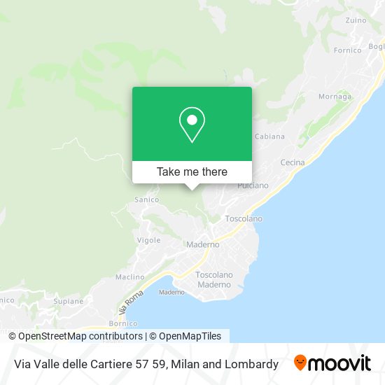 Via Valle delle Cartiere  57 59 map