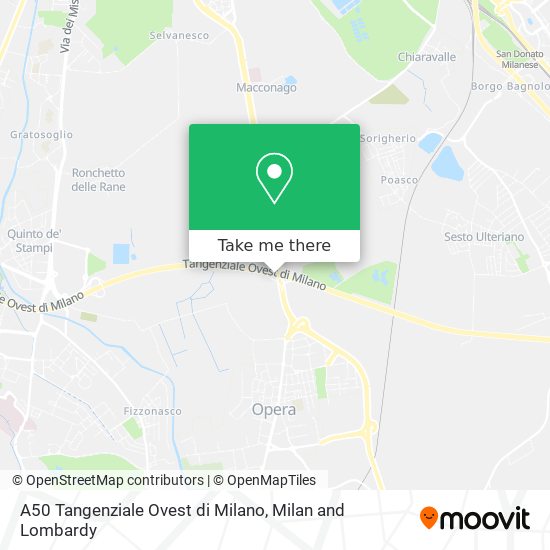 A50 Tangenziale Ovest di Milano map