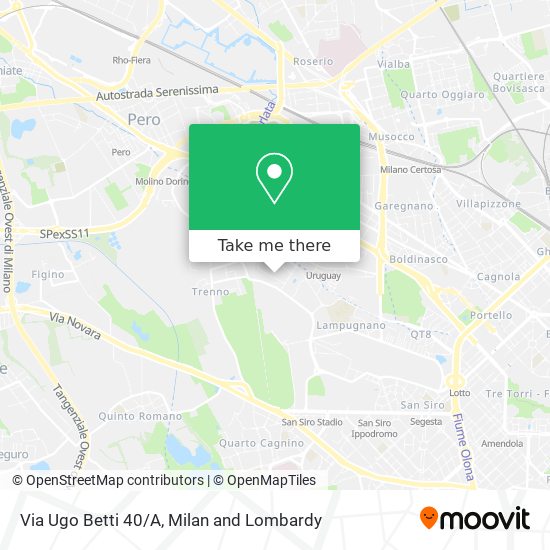Via Ugo Betti 40/A map