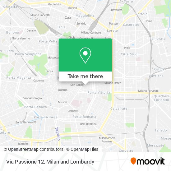 Via Passione 12 map