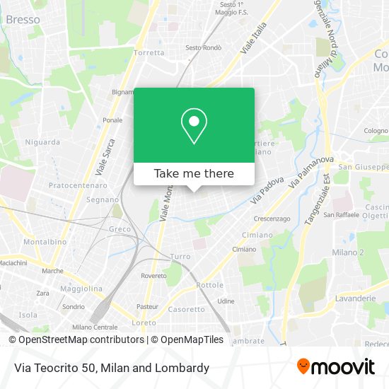 Via Teocrito 50 map