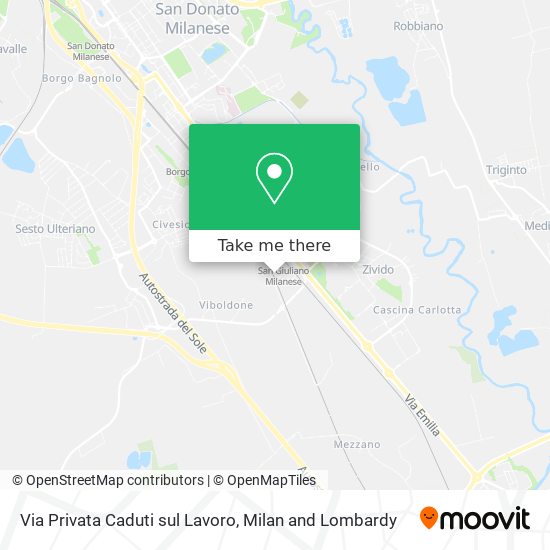 Via Privata Caduti sul Lavoro map