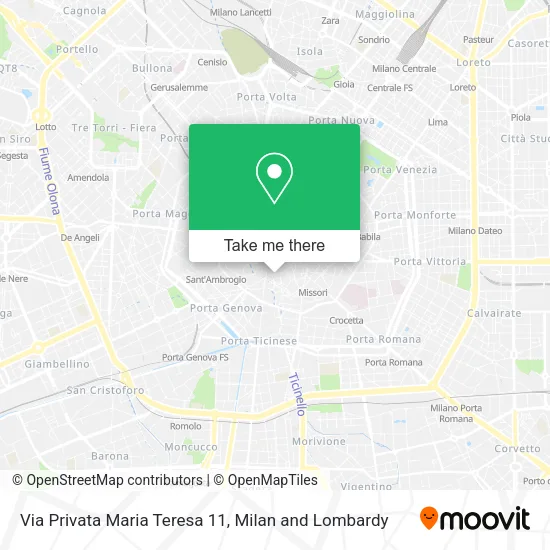 Via Privata Maria Teresa 11 map