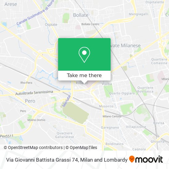 Via Giovanni Battista Grassi 74 map