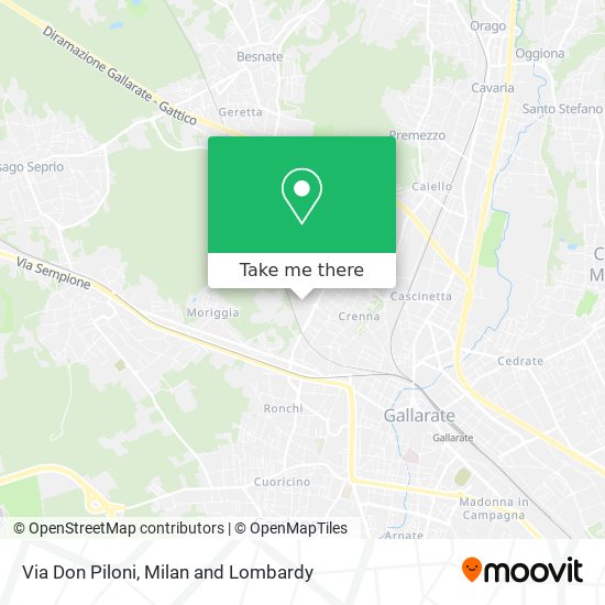 Via Don Piloni map