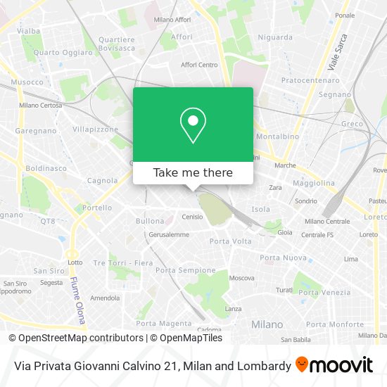 Via Privata Giovanni Calvino 21 map