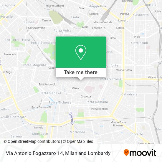 Via Antonio Fogazzaro 14 map