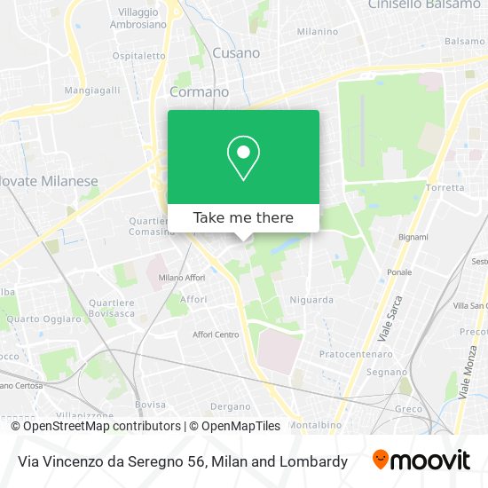 Via Vincenzo da Seregno 56 map