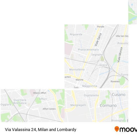 Via Valassina 24 map