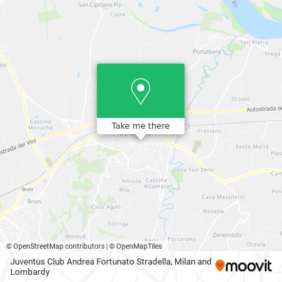 Juventus Club Andrea Fortunato Stradella map