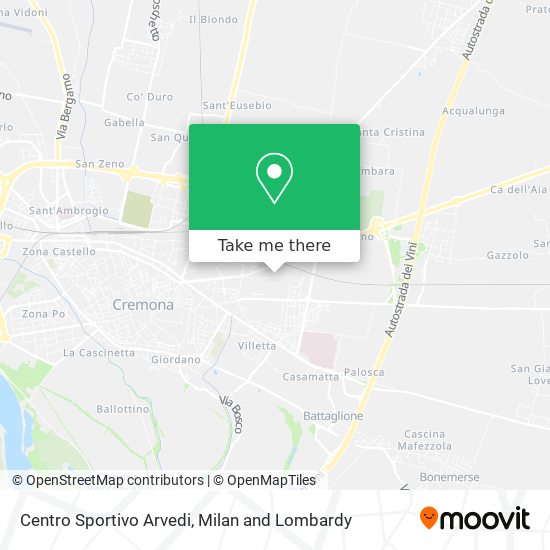 Centro Sportivo Arvedi map