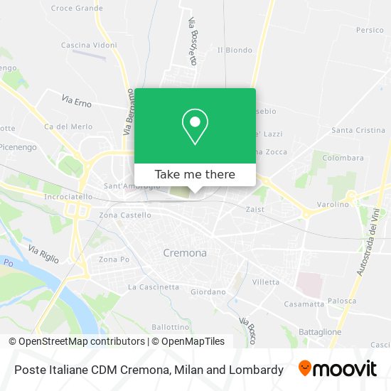 Poste Italiane CDM Cremona map