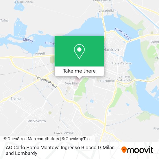 AO Carlo Poma Mantova Ingresso Blocco D map