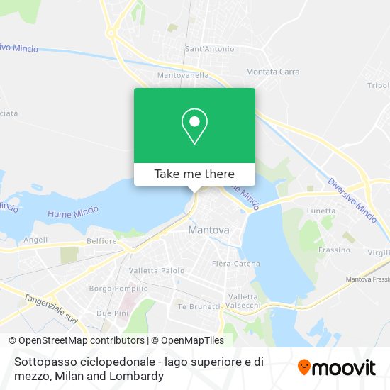Sottopasso ciclopedonale - lago superiore e di mezzo map