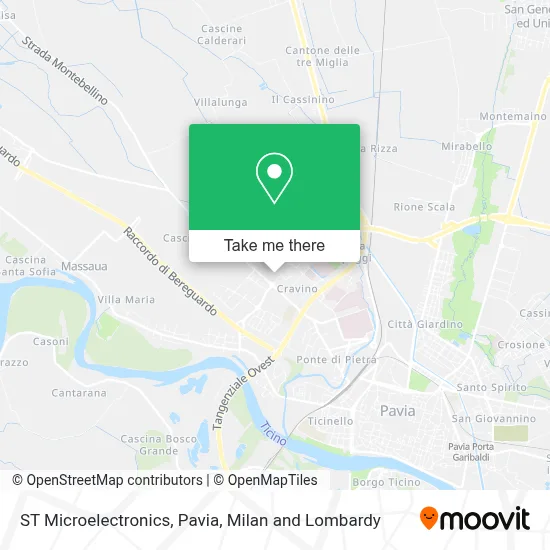 ST Microelectronics, Pavia map