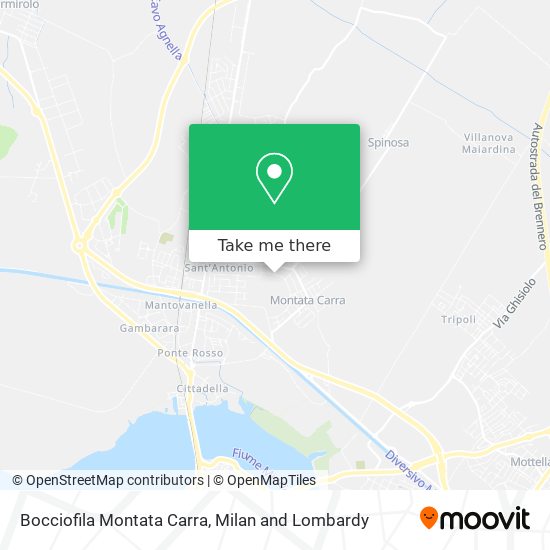 Bocciofila Montata Carra map