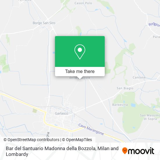 Bar del Santuario Madonna della Bozzola map