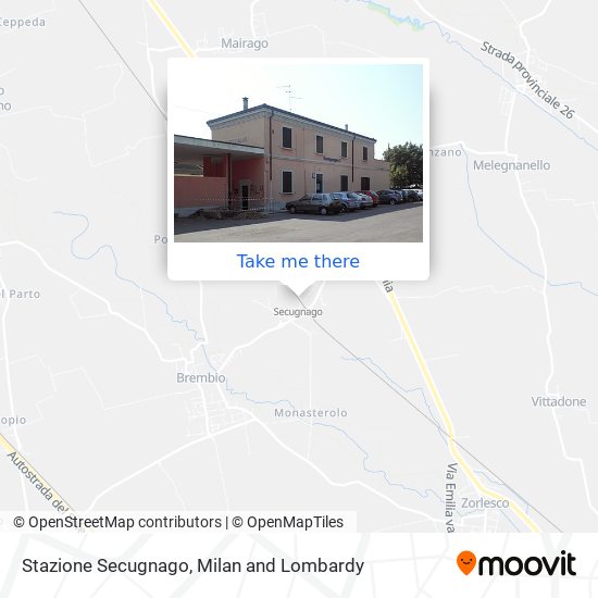 Stazione Secugnago map